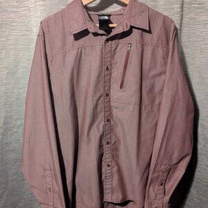 Men's North face long sleeve button